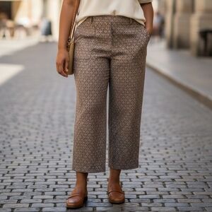 Jules & Leopold Beige Patterned Trousers